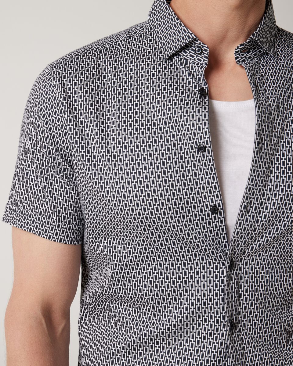 Regular Fit Printed Geo Shirt 
